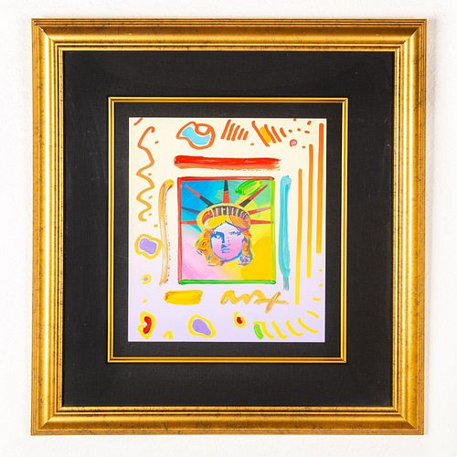 PETER MAX MIXED MEDIA ART COLLAGE  399934
