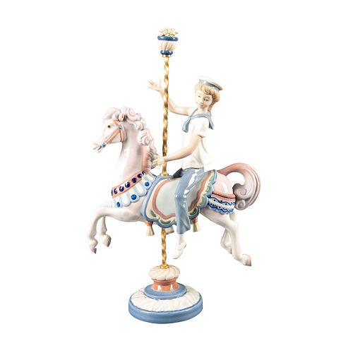 LLADRO FIGURAL GROUP BOY ON CARROUSEL 399a91