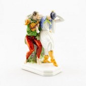 HEREND FIGURINE, THE GAY LADS 5512Porcelain;