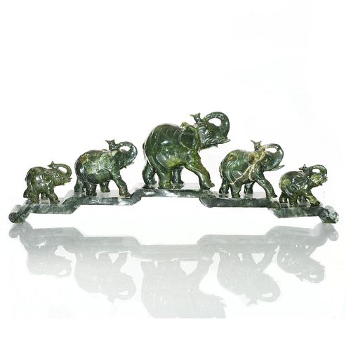 CHINESE DARK GREEN CARVED JADE 39a45d