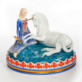 ROYAL DOULTON FIGURE GROUP, LADY AND