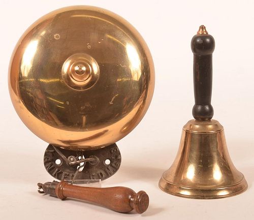 TWO 19TH CENTURY BRASS BELLS Two 39c048
