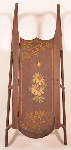 CHILDS SLED HAVING FLORAL AND STENCIL 39c118