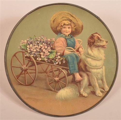 DOG PULLING CART WITH CHILD DRIVER 39c419
