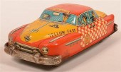 YELLOW TAXI TIN LITHOGRAPH FRICTION