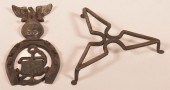 TWO 19TH CENTURY METAL TRIVETS.Two 19th