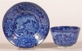HISTORICAL STAFFORDSHIRE BLUE CUP AND