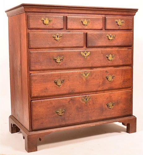 AMERICAN CHIPPENDALE WALNUT CHEST 39c879