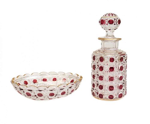 CUT BACCARAT GLASS ITEMSTwo Baccarat 39cece