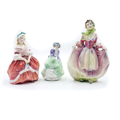 3 LADY FIGURINES TWO BY ROYAL 39ae76