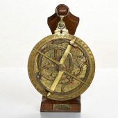 BRASS PAINSWICK ASTROLABE WITH WOODEN