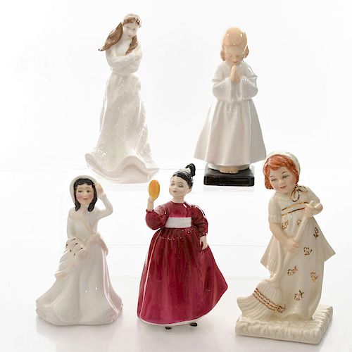 5 ROYAL DOULTON CHILDREN AND LADY 39b2bf