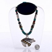 TOMMY SINGER TURQUOISE SILVER NECKLACE