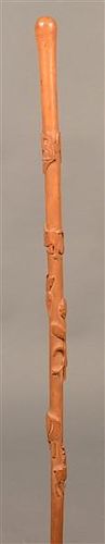 PA CARVED CANE ATTRIBUTED TO AL 39bb5e