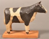 FOLK ART HOLSTEIN COW BY W. GOTTSHALL,