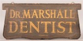 ANTIQUE PAINTED WOOD DENTISTS TRADE