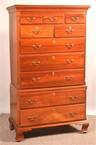 PA CHIPPENDALE WALNUT CHEST ON 39bd11