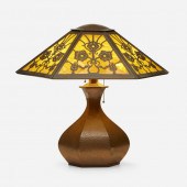 Limbert. Table lamp. c. 1906-18, hammered