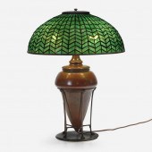 Tiffany Studios. Herringbone table lamp.