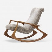 Vladimir Kagan. Sculpted rocking chair.
