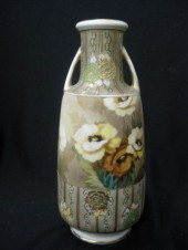 Nippon Handpainted Porcelain Vase panel