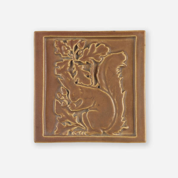 Rookwood Pottery Trivet with squirrel  39d79f