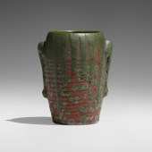 Merrimac Pottery. Rare vase with elephant