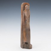 EGYPTIAN CARVED WOOD FIGURE 17 x 3
