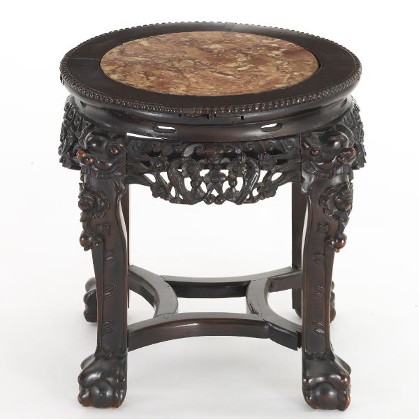 CHINESE CARVED ROSEWOOD SHORT OCCASIONAL 3a0cc1