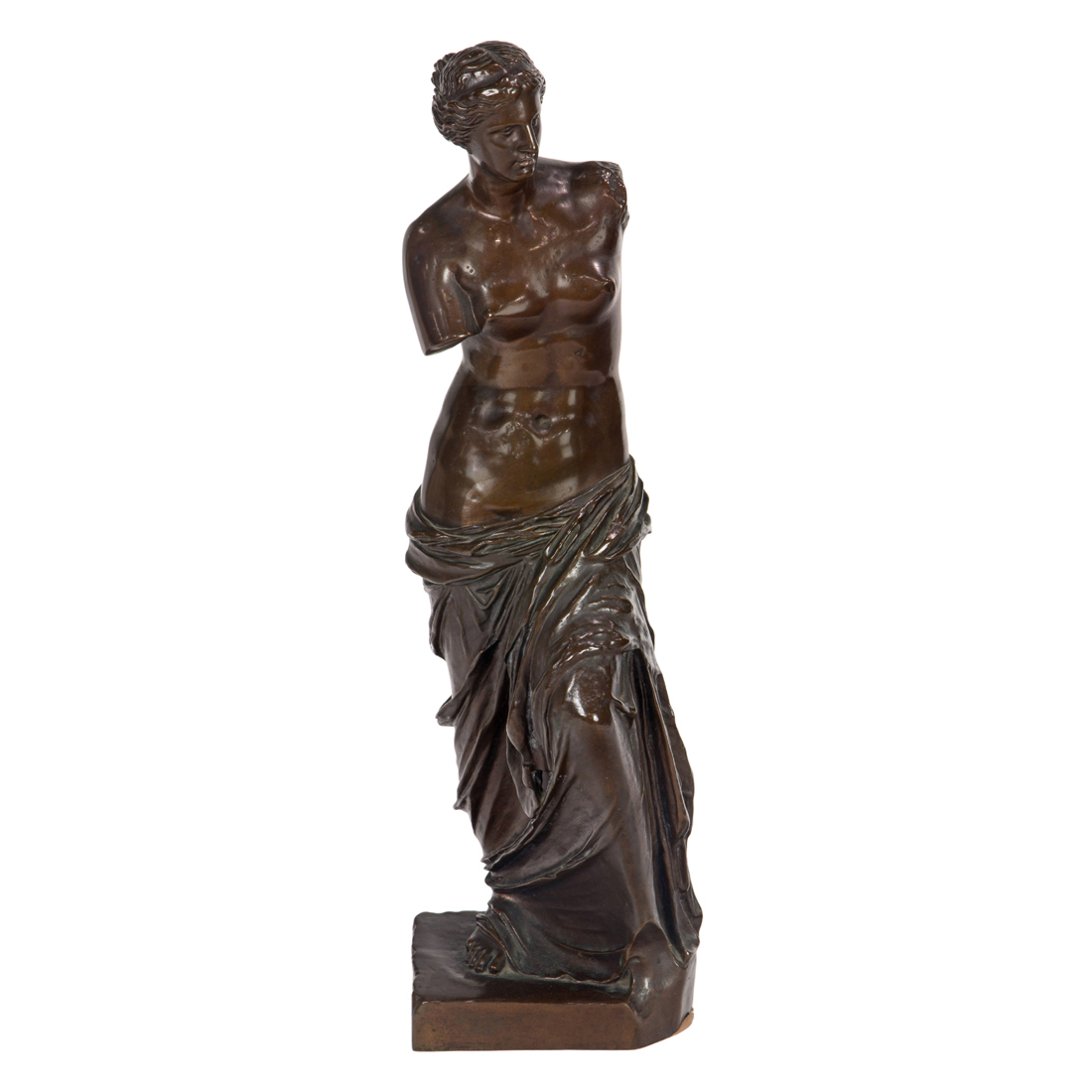 A FRENCH PATINATED BRONZE FIGURE OF