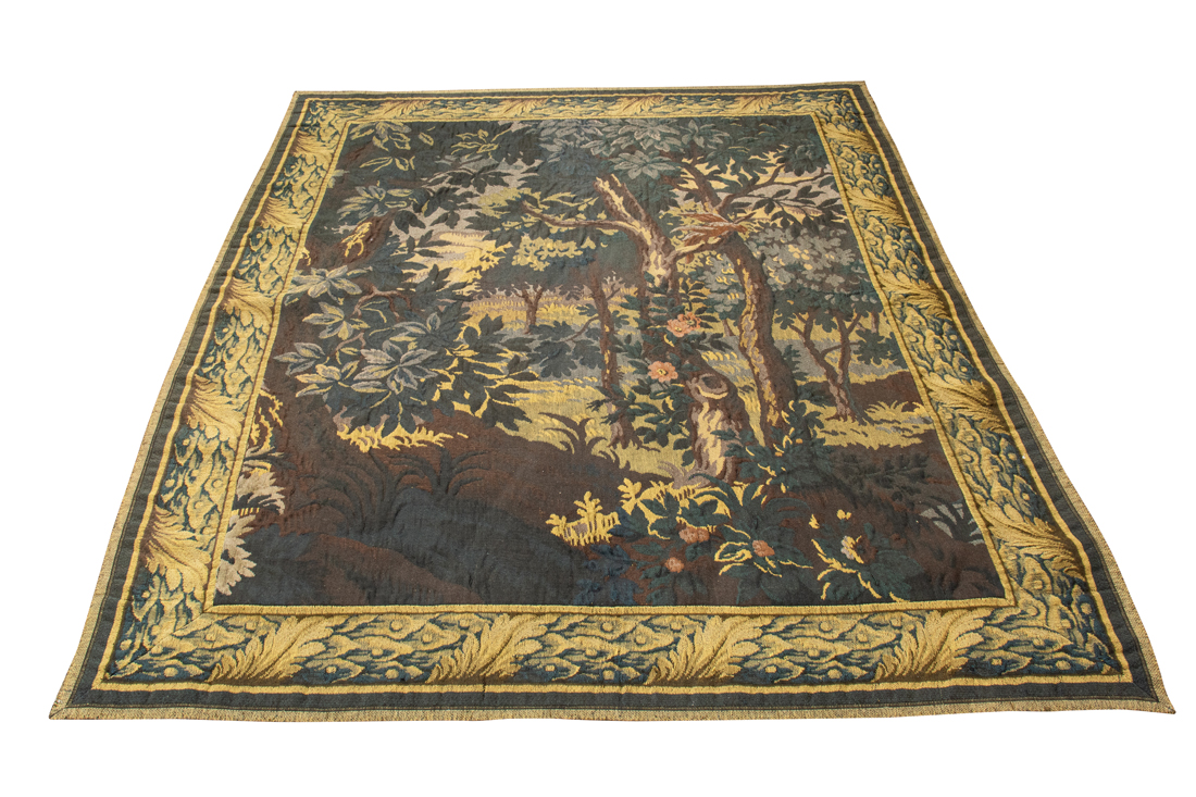 A FRENCH VERDURE SCENIC TEXTILE