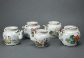 (LOT OF 5) CHINESE FAMILLE ROSE TEA