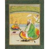 SIKH SCHOOL, MINIATURE PAINTING OF A