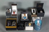 (LOT OF  9) CASED WATCH GROUP (lot of
