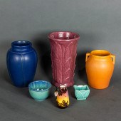 (LOT OF 5) GROUP OF AMERICAN ART POTTERY