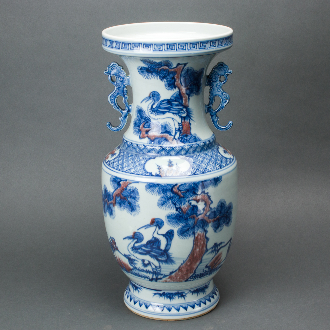 CHINESE UNDERGLAZE BLUE AND COPPER 3a1595