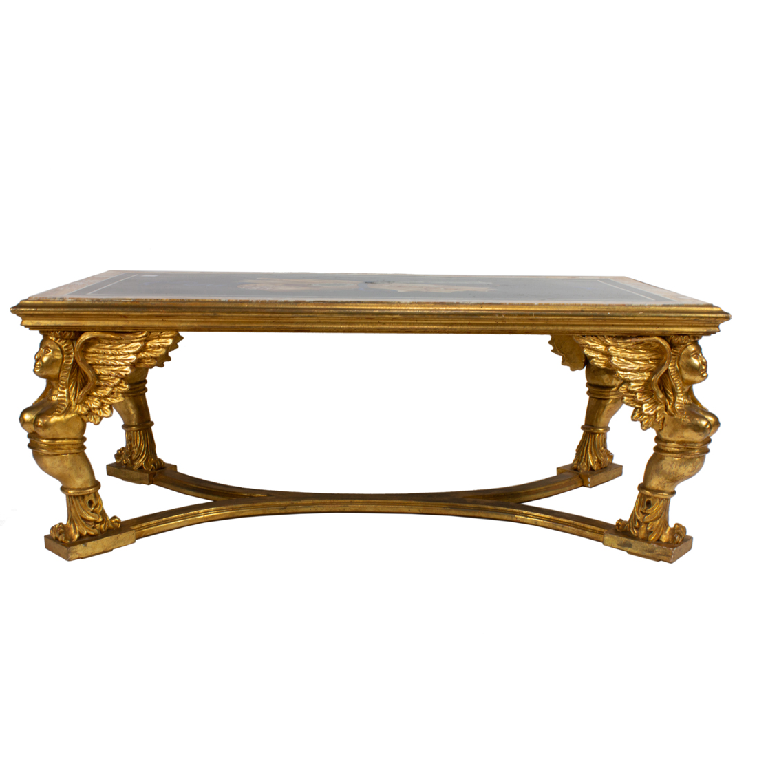 AN ITALIAN GILTWOOD CARVED AND