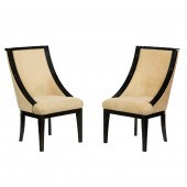 A PAIR OF CONTEMPORARY GONDOLA CHAIRS