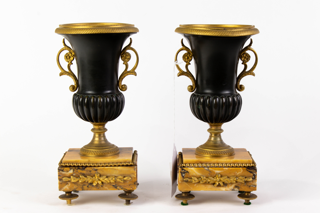PAIR OF FRENCH GILT PATINATED 3a1e6c