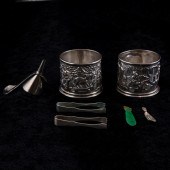 PAIR OF CHINESE XXPORT SILVER SALTS