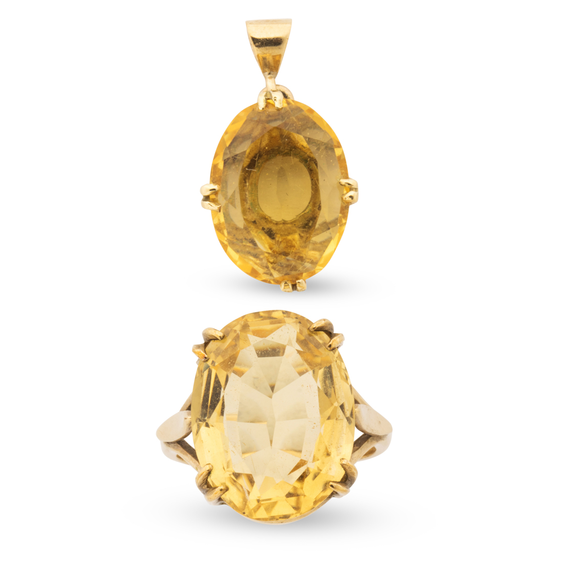 A GROUP OF CITRINE JEWELRY A group 3a1fa1