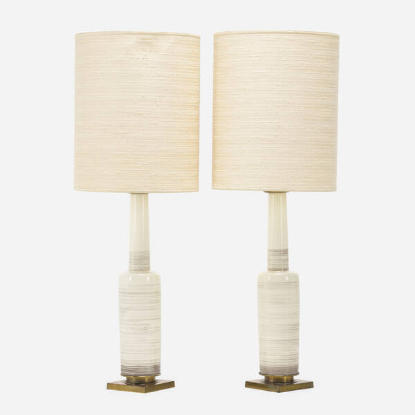 Stiffel. Table lamps, pair. c.