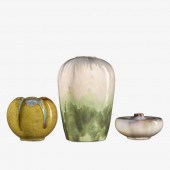 Fulper Pottery. early vases, set of