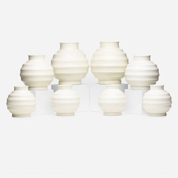 Keith Murray vases set of eight  3a0412