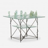 Marco De Gueltzl. tiered chess table.