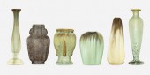 Fulper Pottery. collection of six bud
