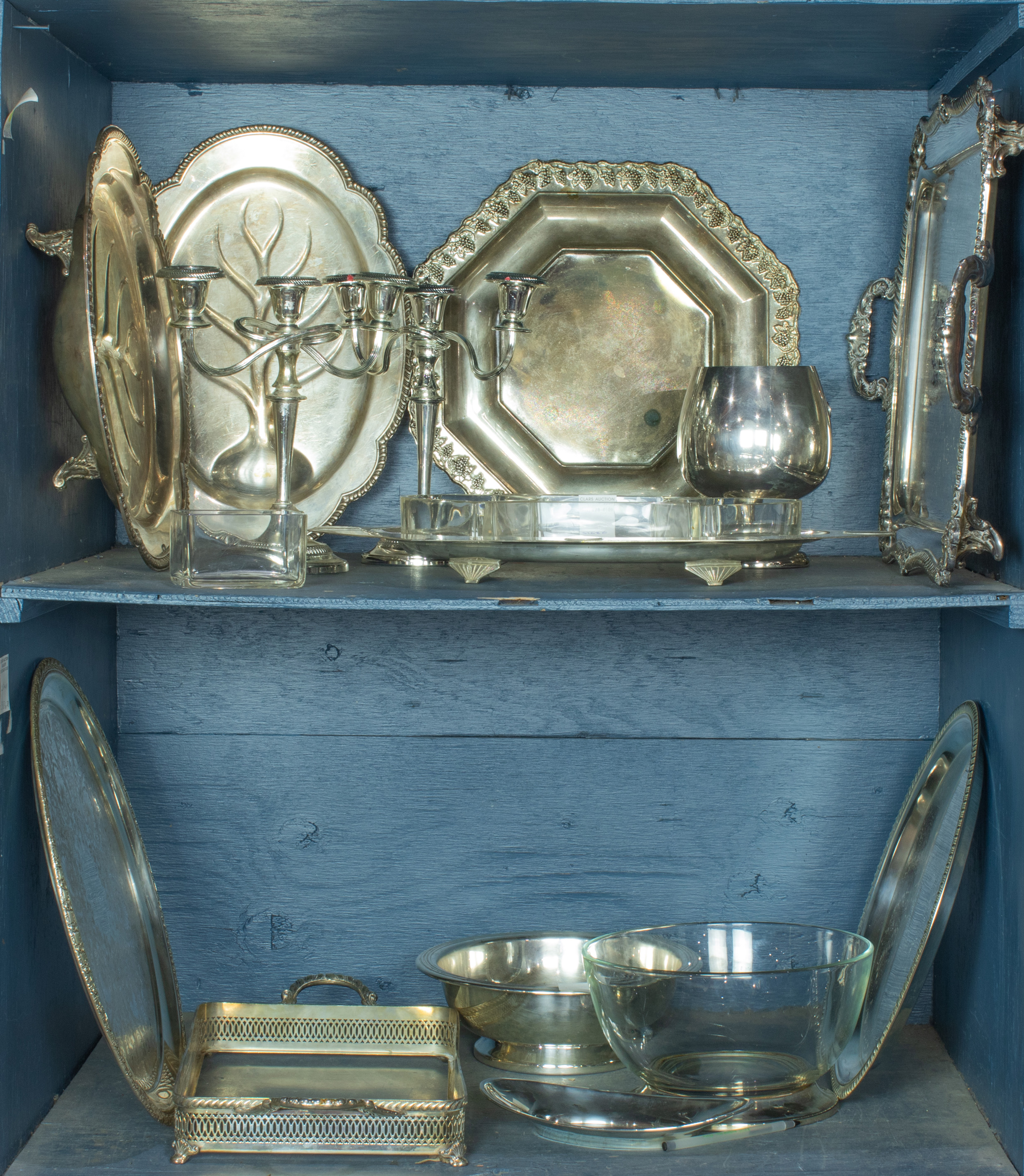 TWO SHELVES OF SILVERPLATE A PAIR 3a368f