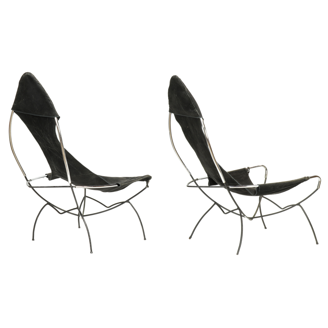 A PAIR OF TONY PAUL SLING CHAIRS 3a39b6