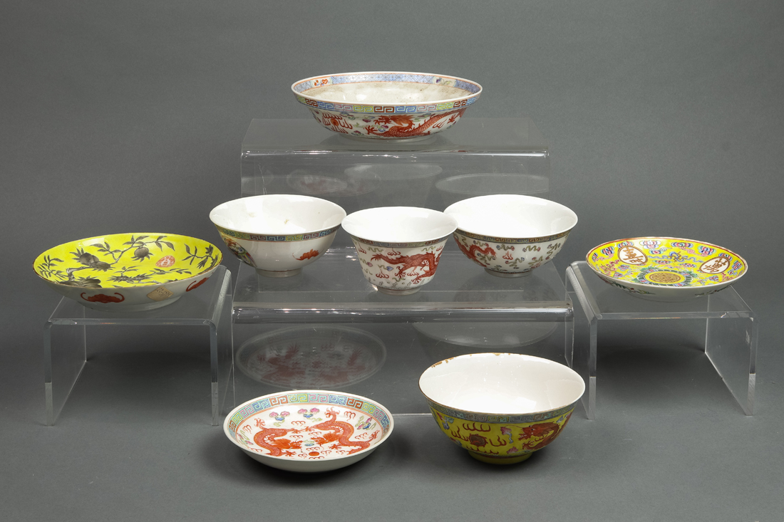  LOT OF 8 CHINESE ENAMELED BOWLS 3a3a32