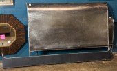 QUEEN SIZE SILVERED METAL/PEWTER SLEIGH